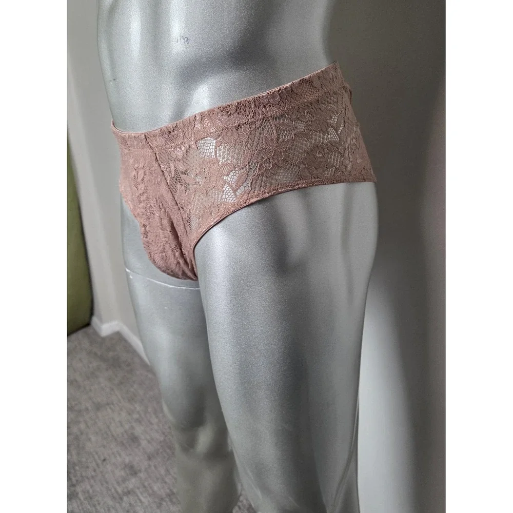 Cosabella‎ Never Say Never Mens Lace Briefs Taupe Floral Low Rise Underwear NEW